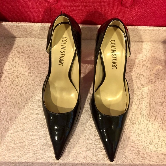 Colin Stuart black shiny heels - Size 7 - Picture 3 of 4